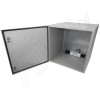 Altelix 24x24x24 Steel Heated Weatherproof NEMA Enclosure with Dual Cooling Fans, 400W Heater, 120 VAC Outlets and Power Cord