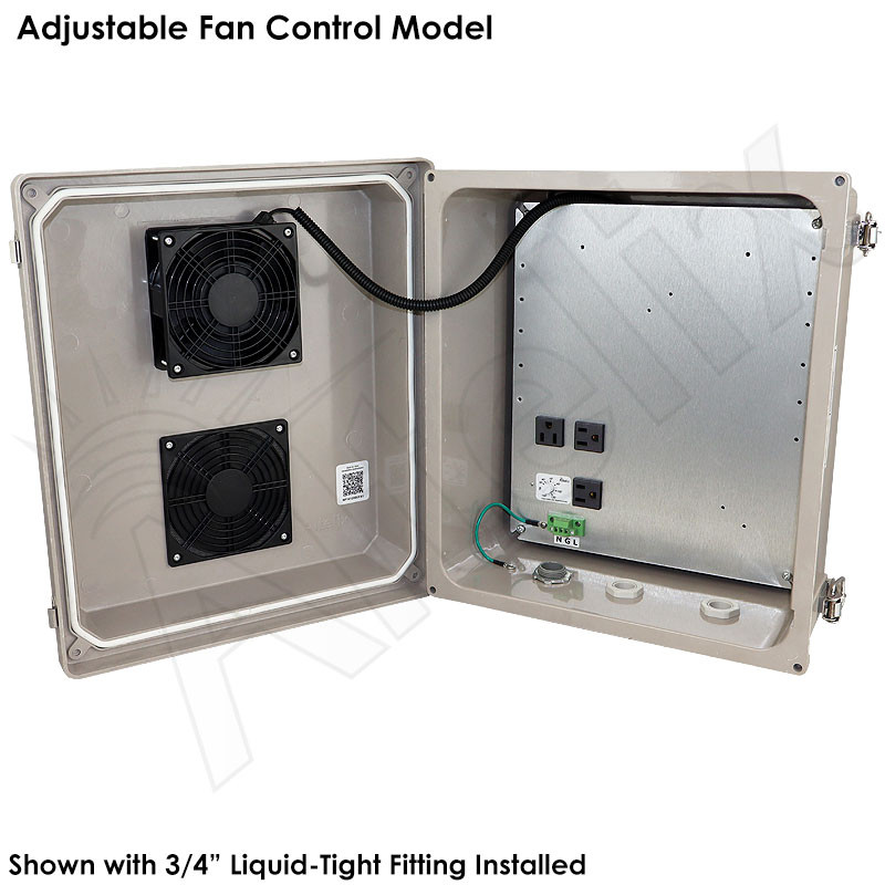 Altelix 14x12x8 Fiberglass Weatherproof Vented NEMA Enclosure with