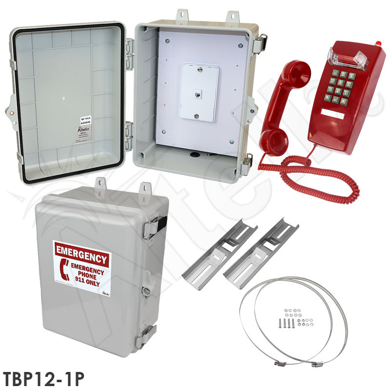 Altelix 12x9x7 IP66 NEMA 4X Outdoor Weatherproof Emergency Phone