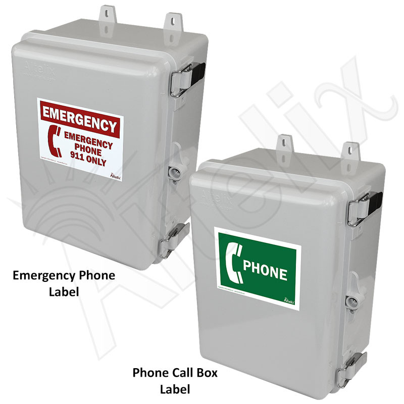 Altelix 12x9x7 IP66 NEMA 4X Outdoor Weatherproof Emergency Phone
