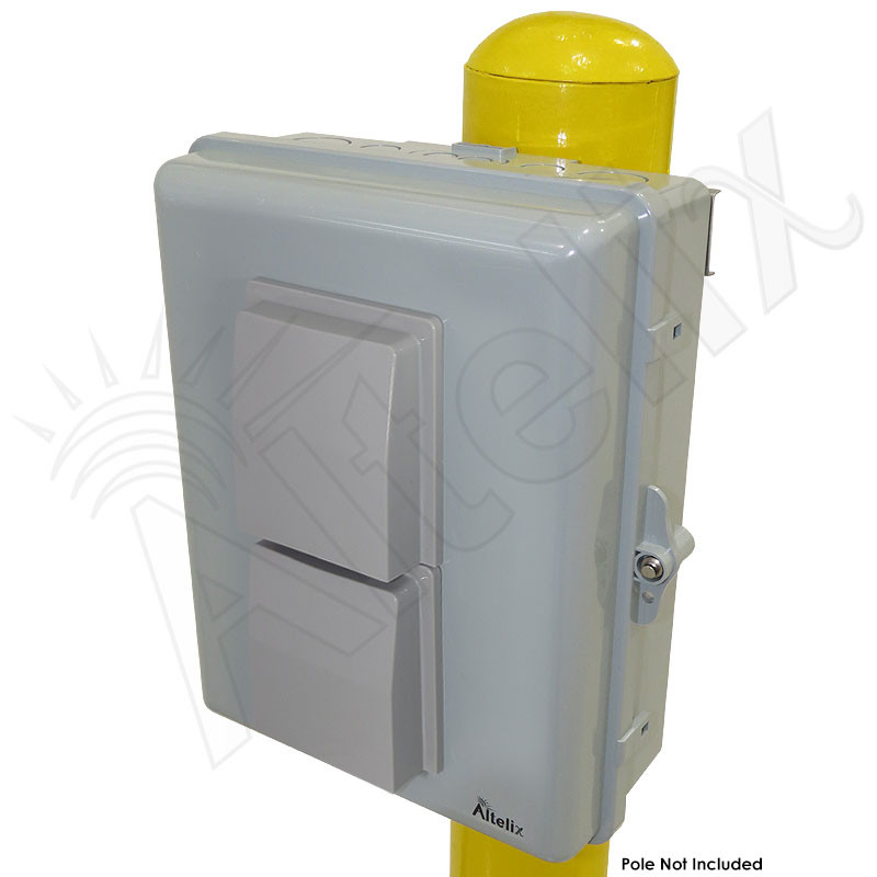 Altelix 14x11x5 NEMA Polycarbonate Vented Pole Mount Utility Box