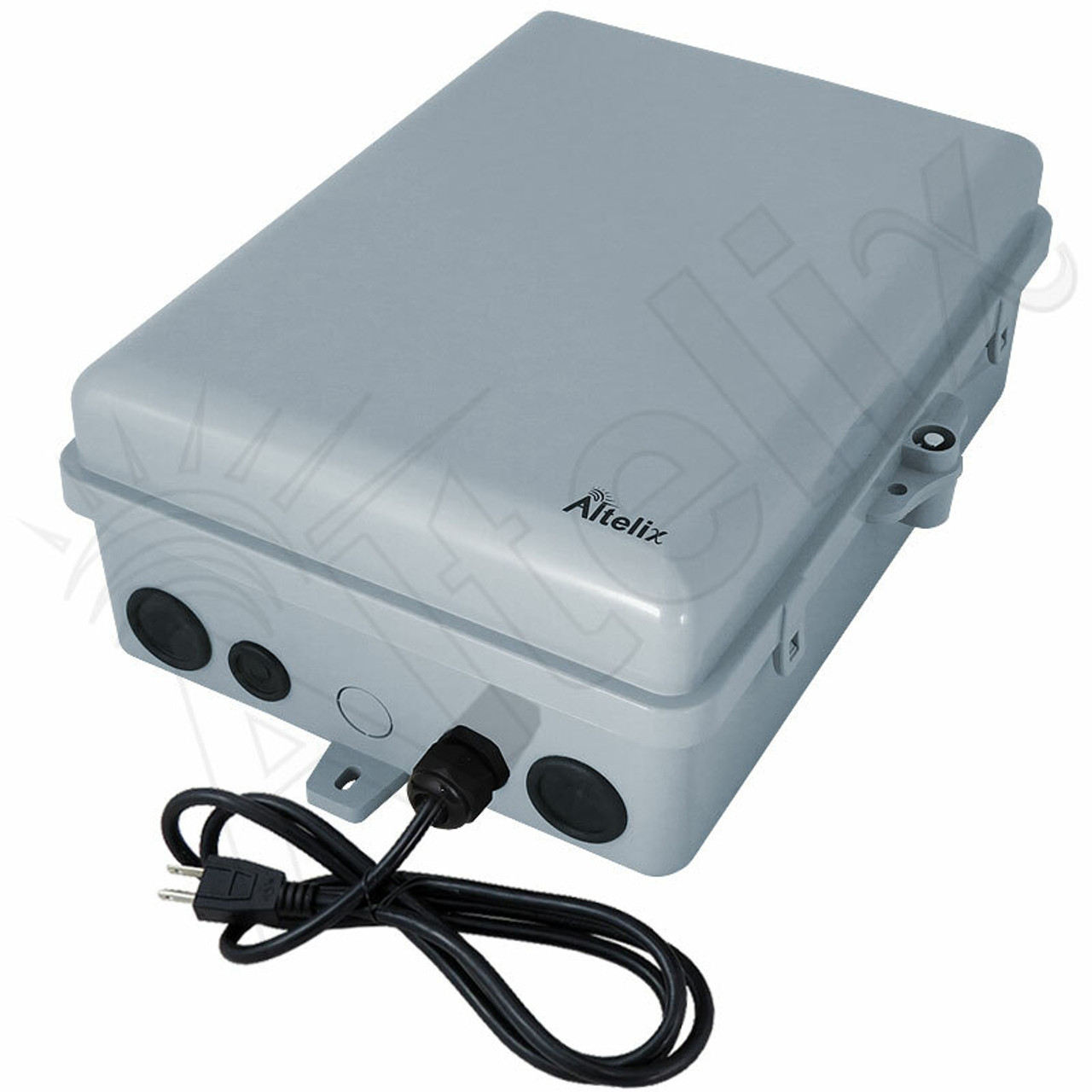 Altelix 12x9x5 NEMA 4X PC+ABS Weatherproof Utility Box NEMA Enclosure with  120 VAC Power Terminal & Power Cord