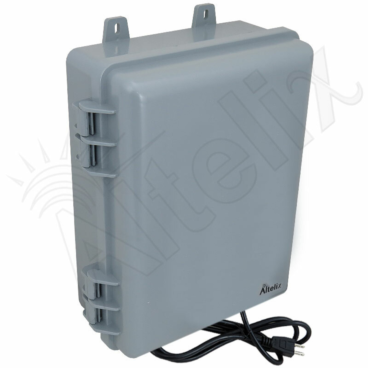 Altelix 12x9x5 NEMA 4X PC+ABS Weatherproof Utility Box NEMA Enclosure with  120 VAC Power Terminal & Power Cord