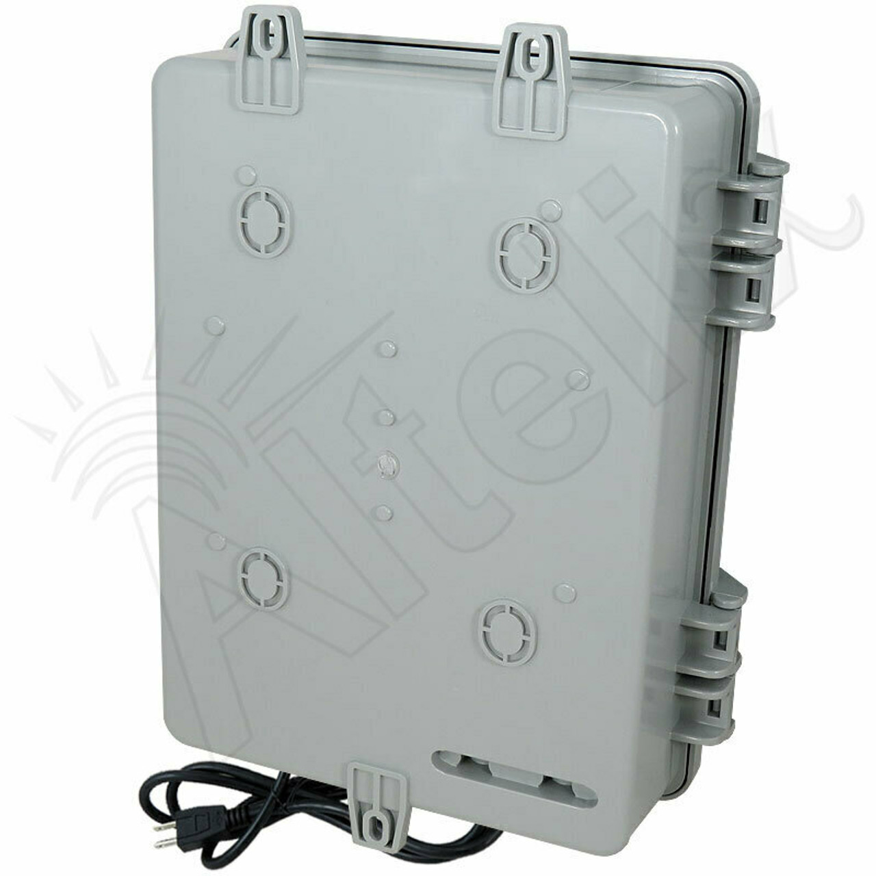 Altelix 12x9x7 PC+ABS Weatherproof Vented Utility Box NEMA Enclosure with  120VAC Power Terminal & Power Cord