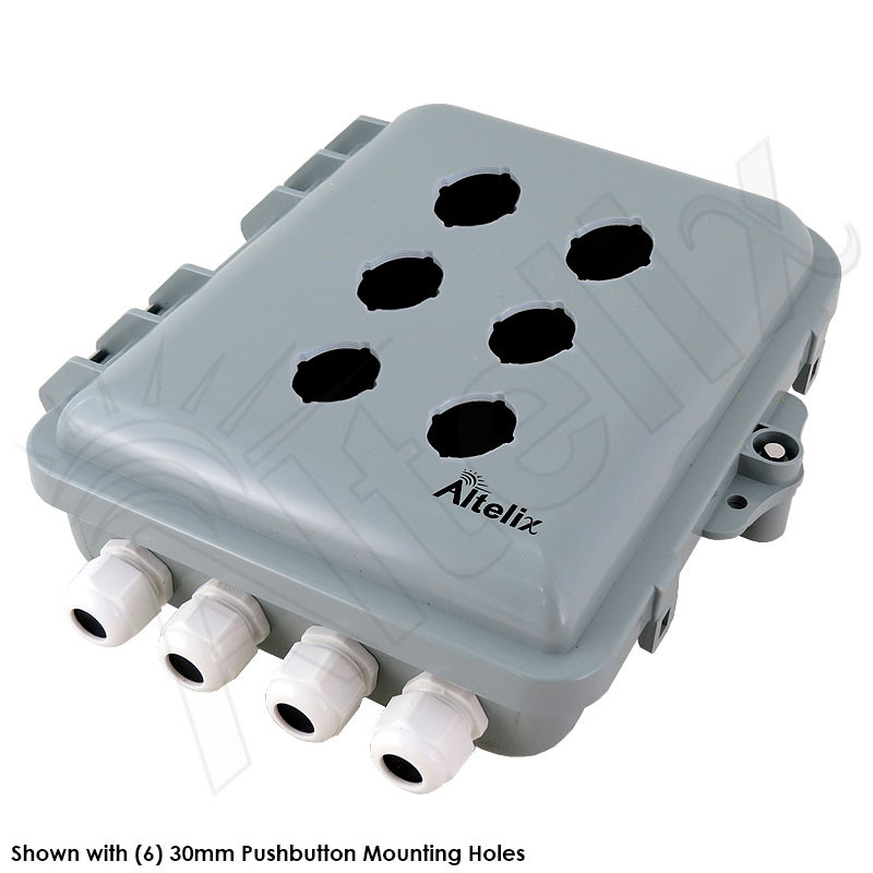 Altelix 9x8x3 NEMA 4X Polycarbonate Pushbutton Enclosure