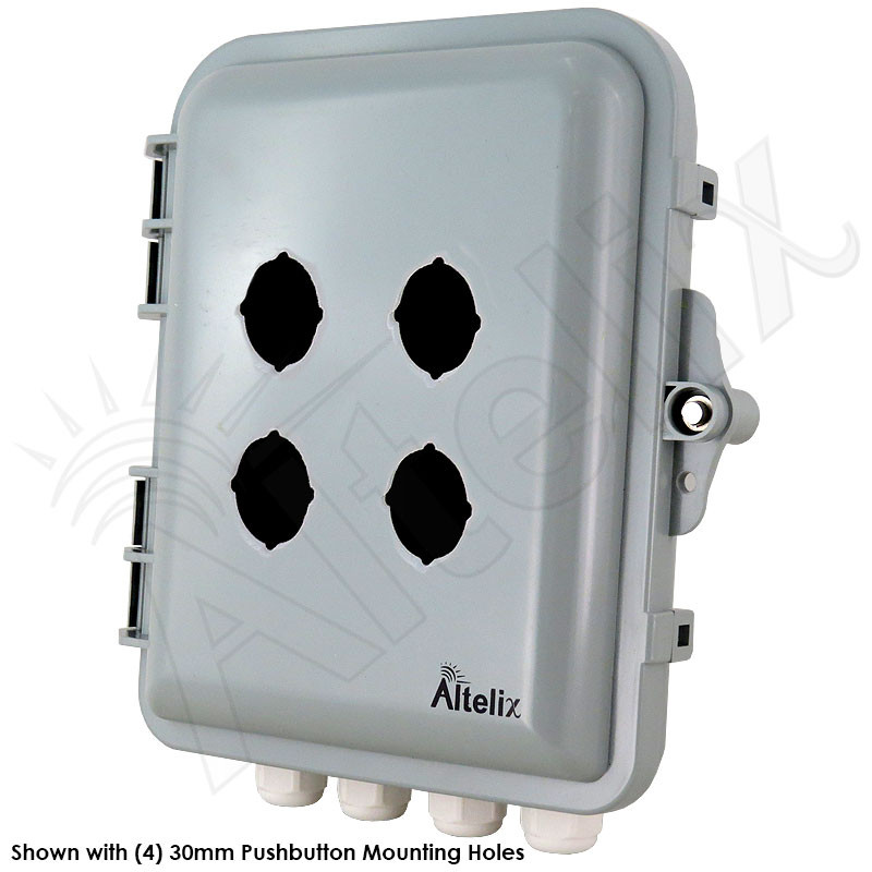 Altelix 9x8x3 NEMA 4X Polycarbonate Pushbutton Enclosure