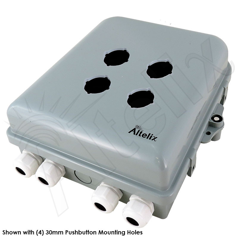 Altelix 10x9x4 NEMA 4X Polycarbonate Pushbutton Enclosure