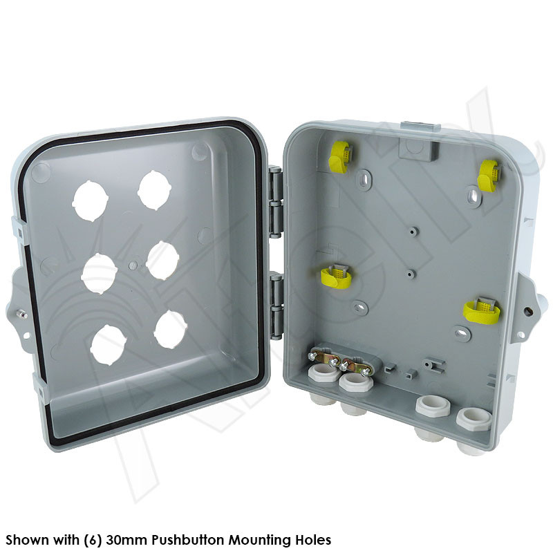 Altelix 10x9x4 NEMA 4X Polycarbonate Pushbutton Enclosure