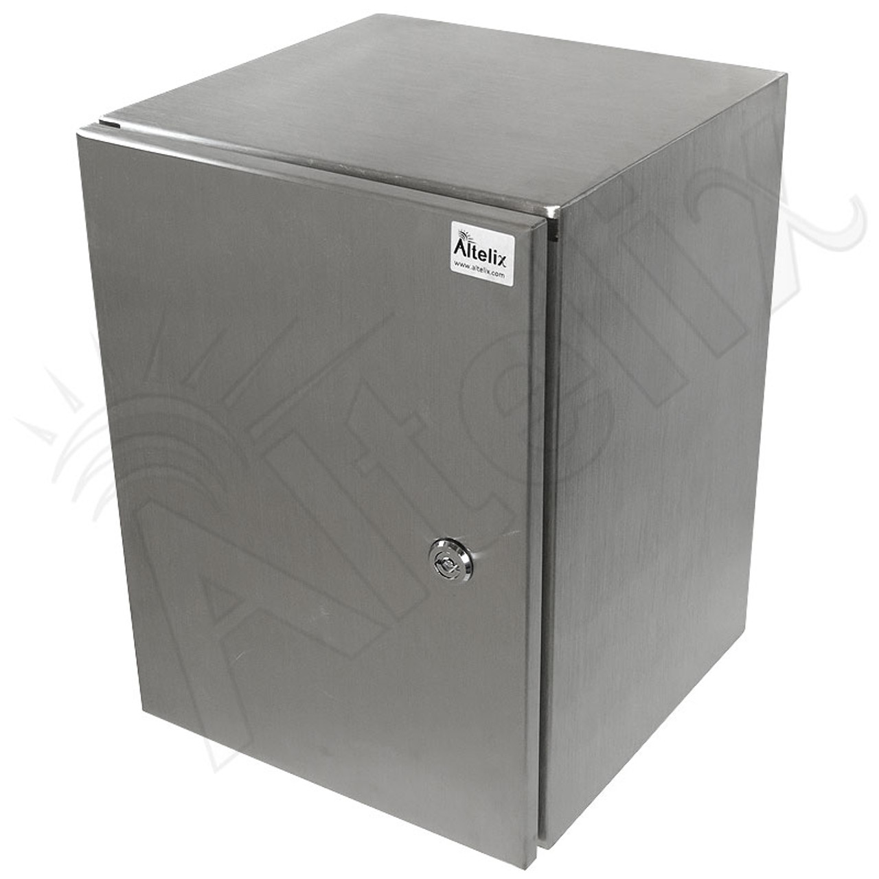 Altelix 16x12x12 Vented Stainless Steel Weatherproof NEMA Enclosure with  Steel Equipment Mounting Plate