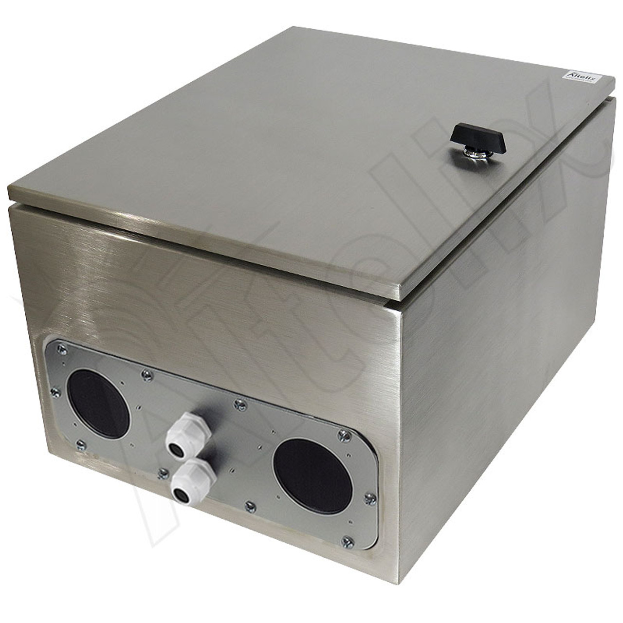 Altelix 20x16x12 Vented Stainless Steel Weatherproof NEMA Enclosure with  Steel Equipment Mounting Plate