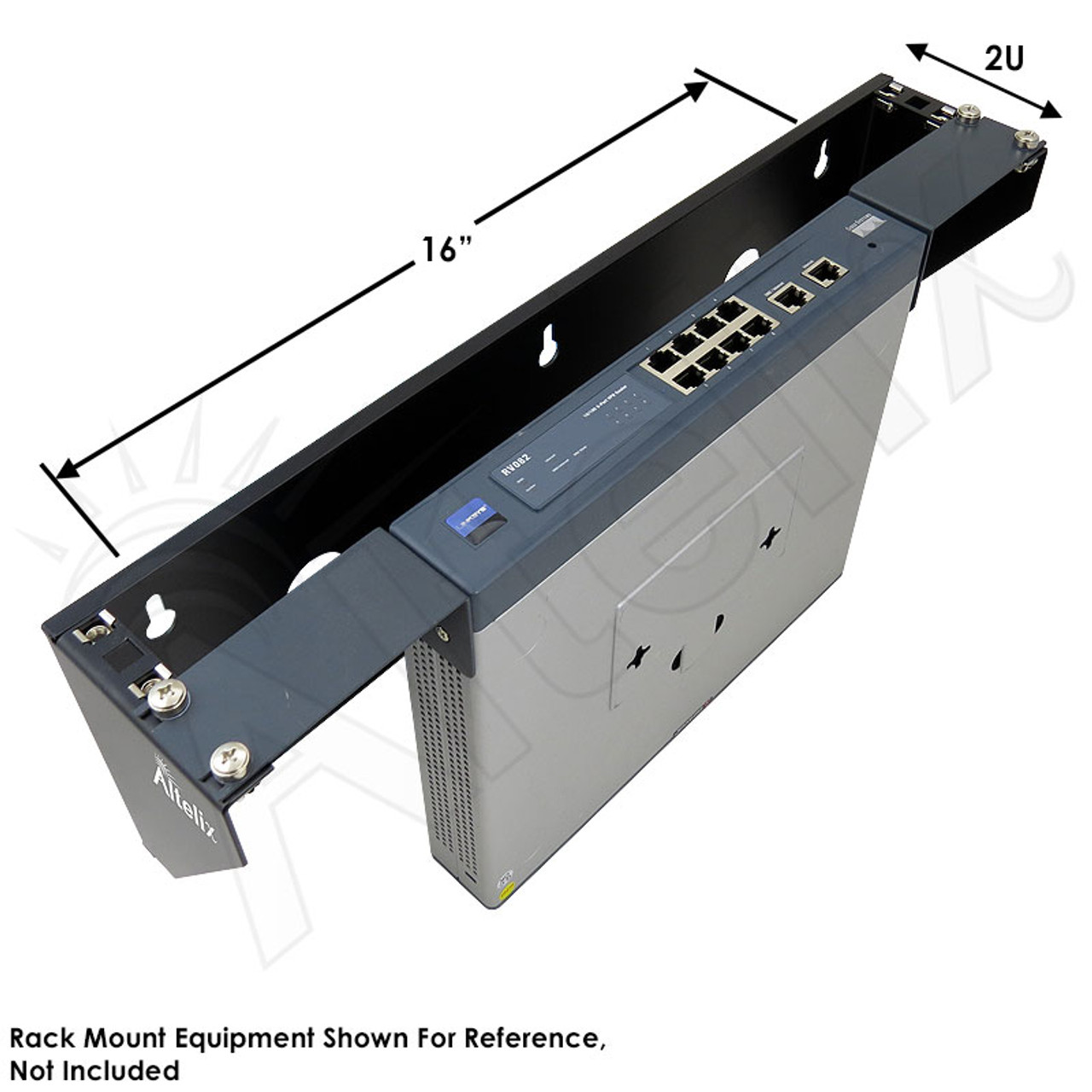 Altelix Standard 19 2U Vertical Wall Mount Equipment Rack