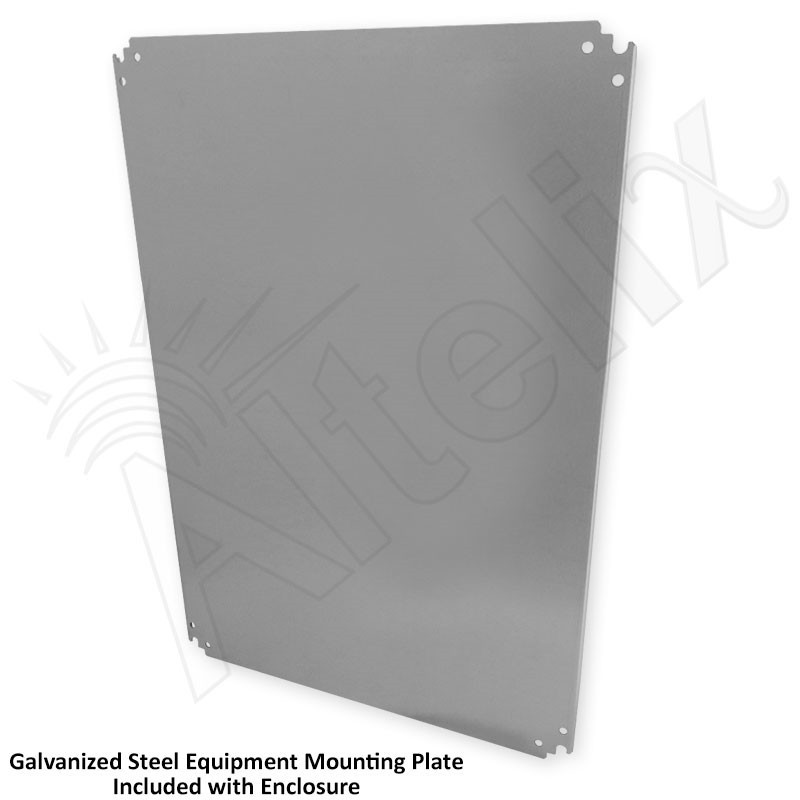 Altelix 32x24x16 NEMA 4X Steel Weatherproof Enclosure with Single