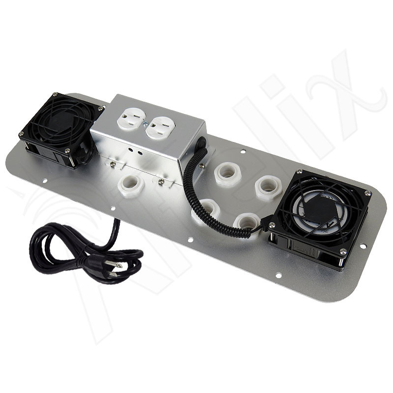 Altelix Fan-Cooled 120VAC Power Module with Single Duplex Outlet