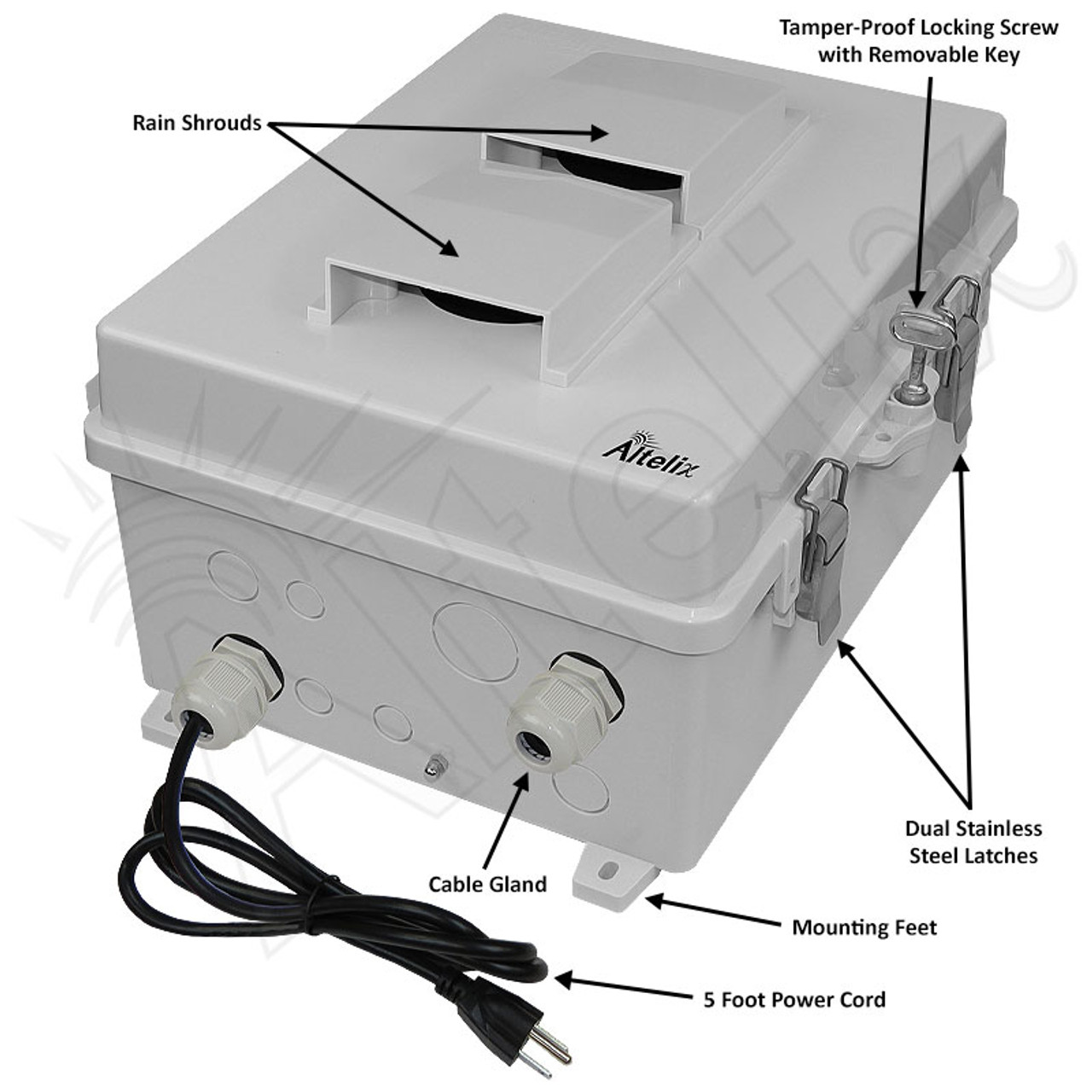 Nitroplus BOX 匣 Altelix Weatherproof Vented WiFi Enclosure for Amazon eero
