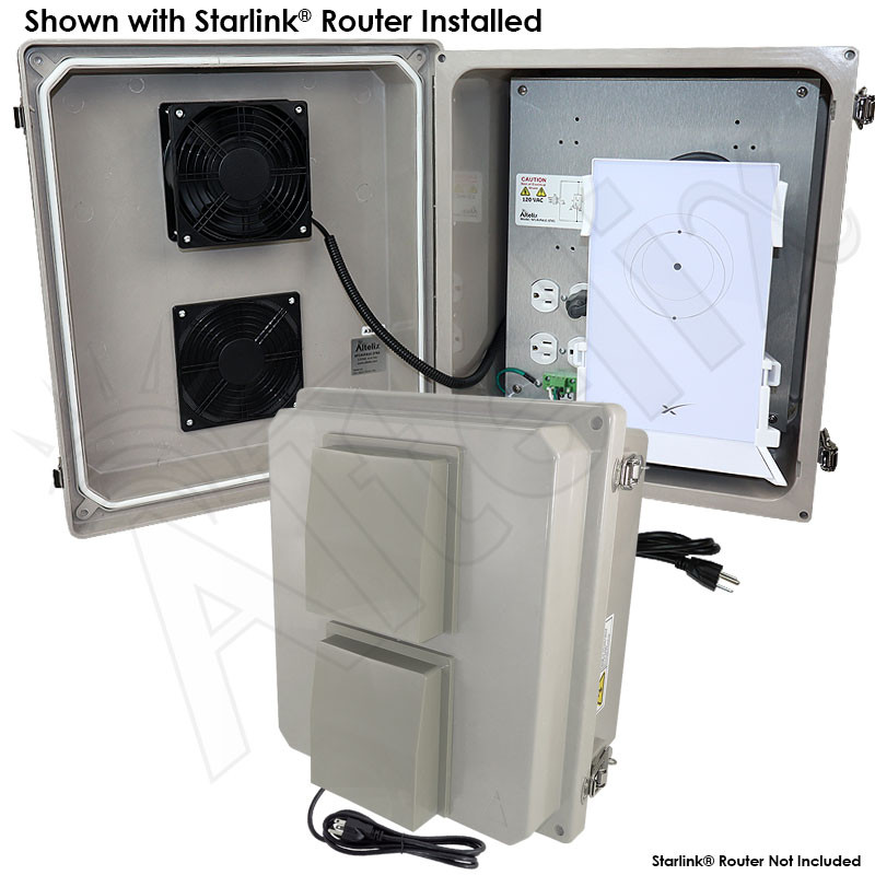 Altelix Fiberglass Weatherproof Enclosure for Starlink® Satellite