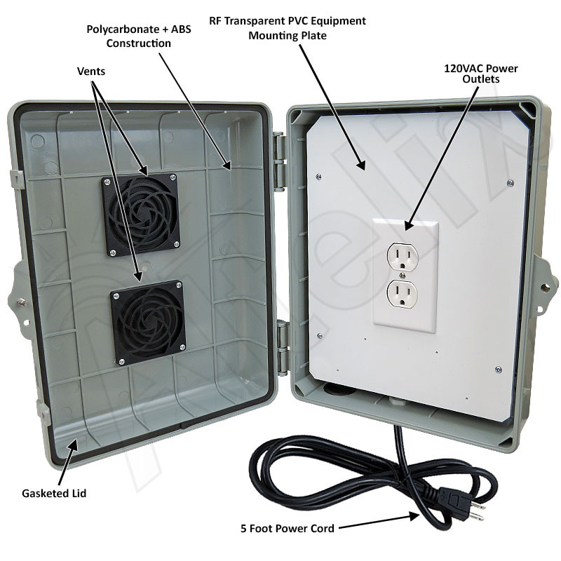 Altelix Weatherproof Vented WiFi Enclosure for TP-Link® RE220