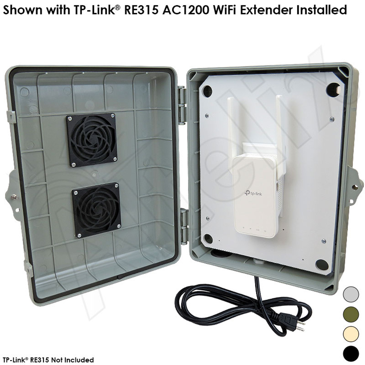 Altelix Weatherproof Vented WiFi Enclosure for TP-Link® RE315 AC1200 WiFi  Extender - Altelix