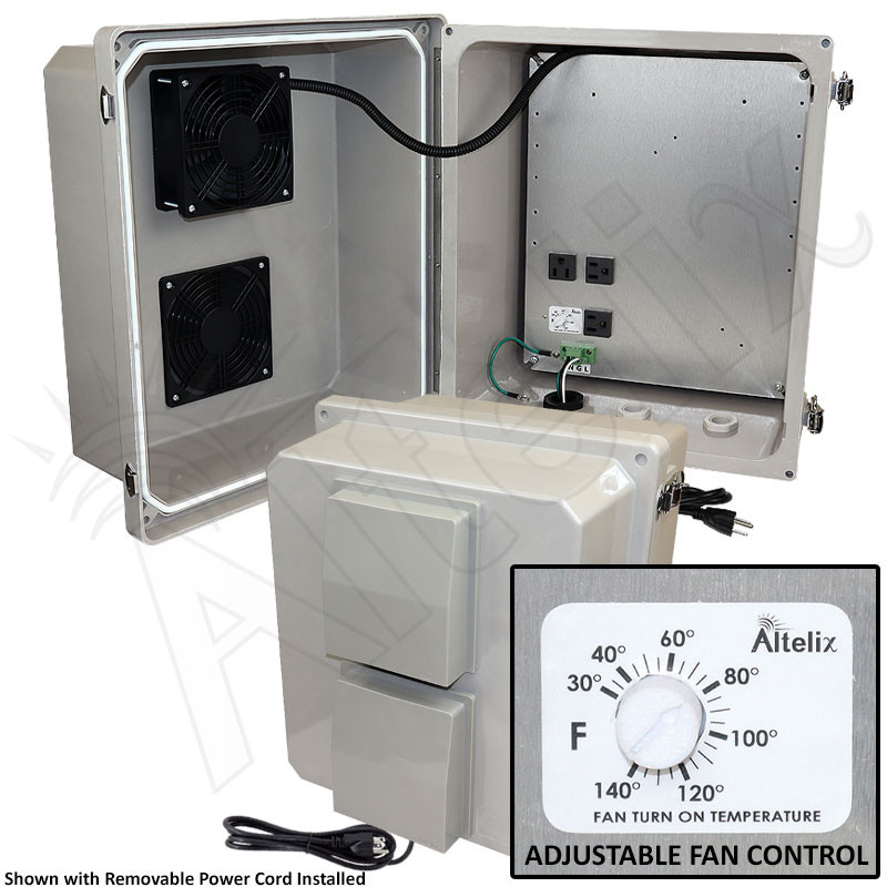 Altelix 14x12x10 Fiberglass Weatherproof Vented NEMA Enclosure