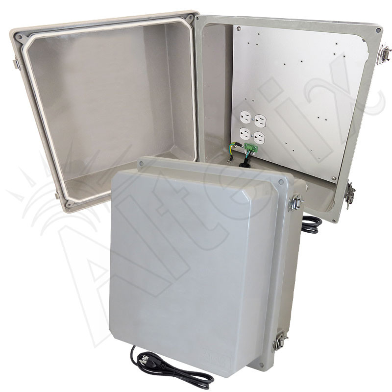 Altelix 14x12x10 Fiberglass Weatherproof Heated NEMA Enclosure