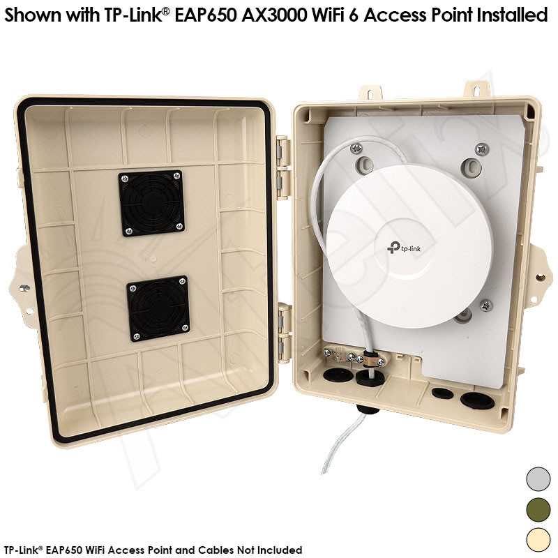 Altelix Weatherproof Vented WiFi PoE Enclosure for TP-Link® EAP650