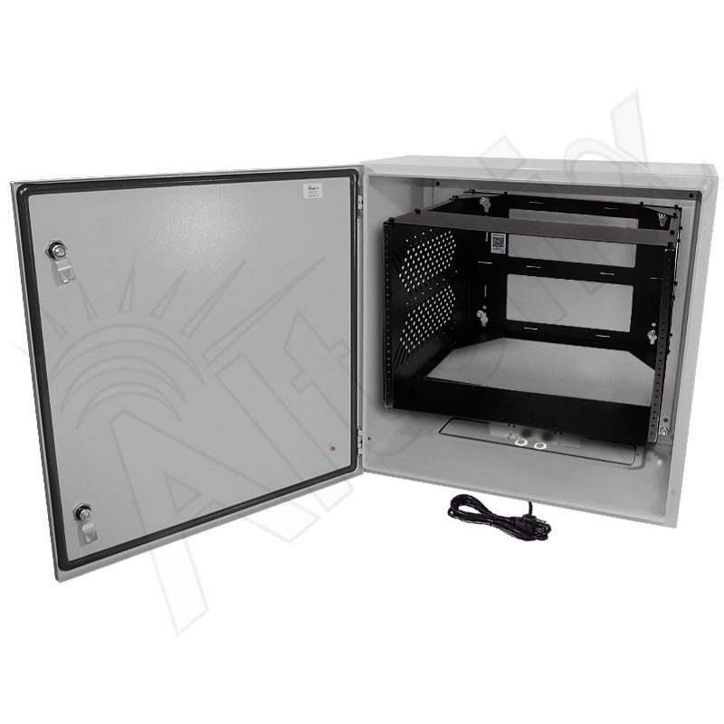 Eightキャビネット Altelix 24x24x16 NEMA 4X Steel Weatherproof Enclosure with Heavy