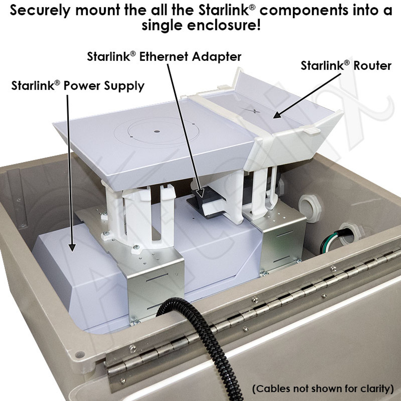 Altelix Fiberglass Weatherproof Enclosure for Starlink® Pro