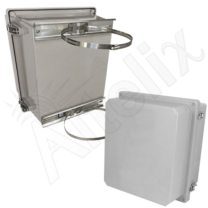 Altelix 14x12x10 Fiberglass Weatherproof NEMA 4X Pole Mount