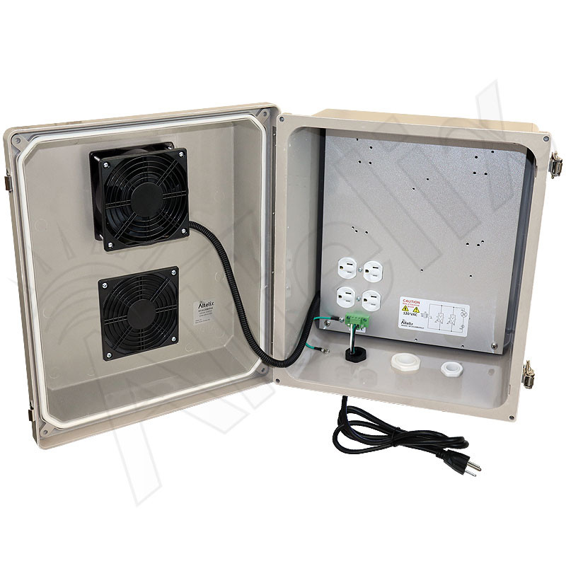 Altelix 14x12x8 Fiberglass Weatherproof Vented NEMA Enclosure for