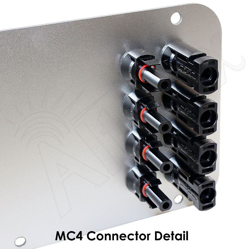 Aluminum Access Panel with 3 PG16 Cable Glands & 8 MC4 Solar Power