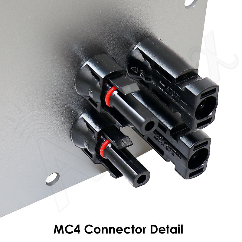 Aluminum Access Panel with 3 PG16 Cable Glands & 4 MC4 Solar Power