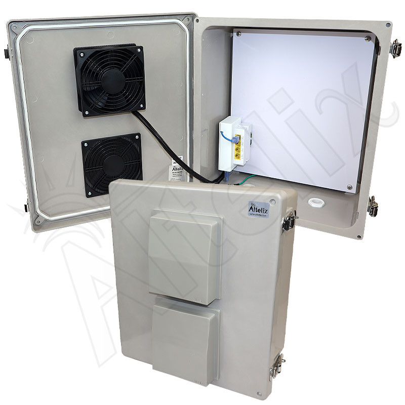 Altelix 14x12x6 PoE Powered Fiberglass Weatherproof Vented NEMA