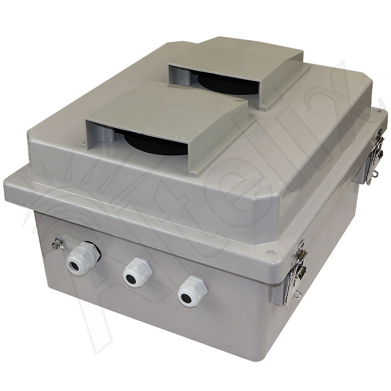 Altelix 14x12x8 PoE Powered Fiberglass Weatherproof Vented NEMA