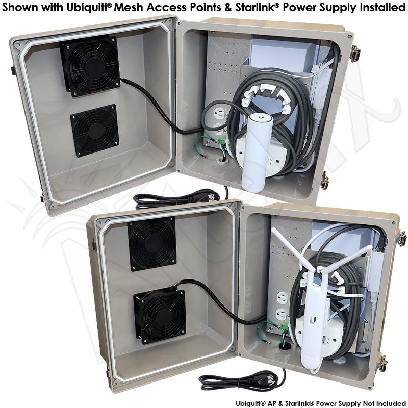 Altelix Fiberglass Weatherproof Starlink® / Ubiquiti® Mesh Access