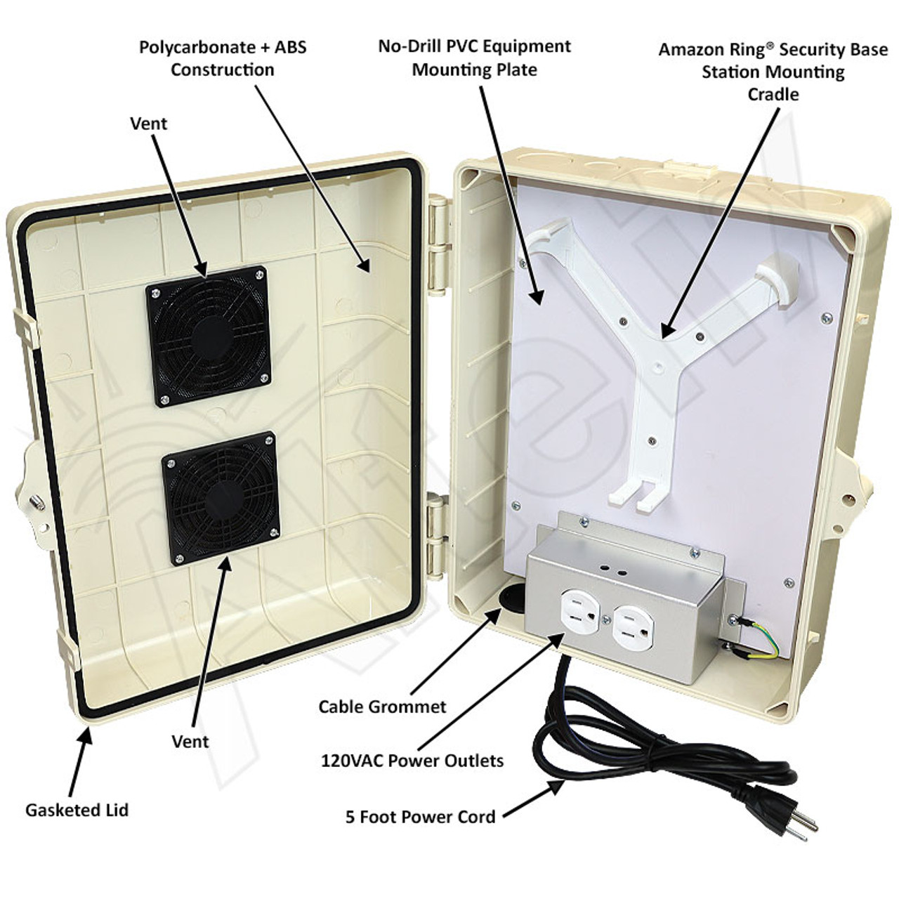 Altelix Enclosure for SONOS® AMP, ® Echo Link Amp, Bluesound®  Powernode, WiiM® Pro - Altelix