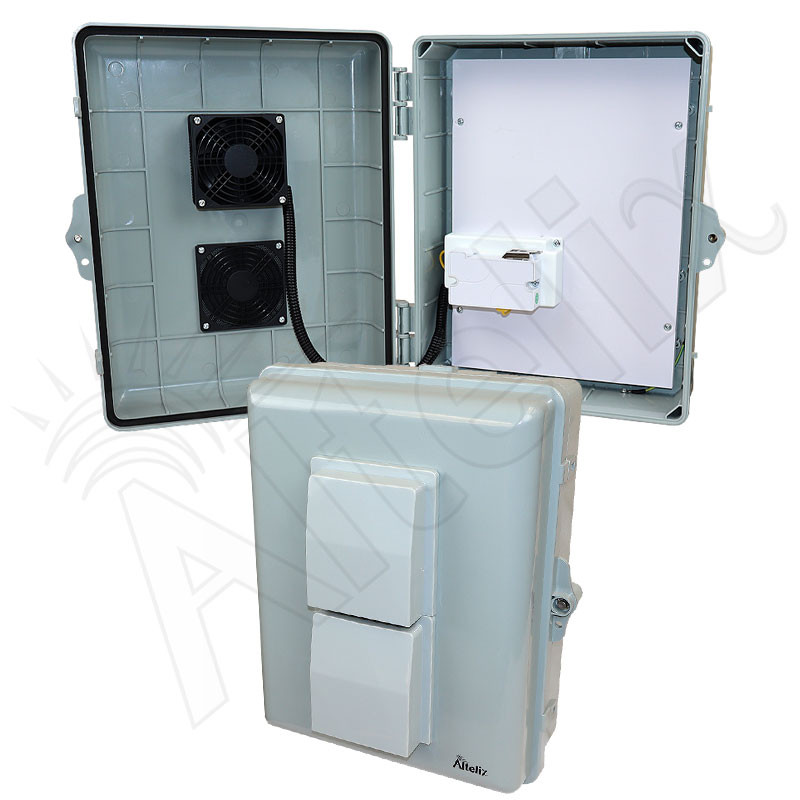 Altelix 14x11x5 NEMA Polycarbonate Vented PoE Enclosure with DC
