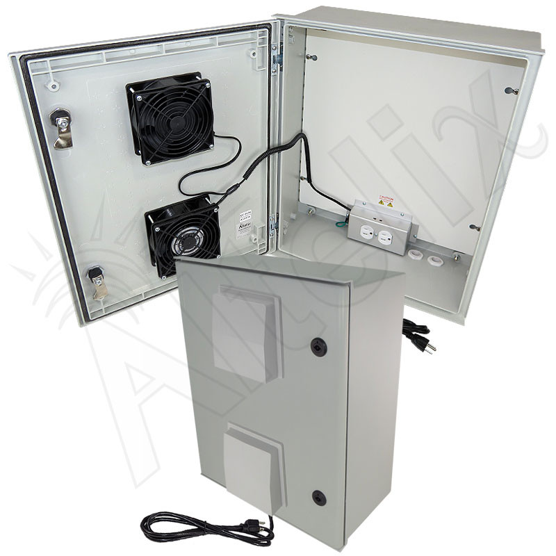 Altelix 20x16x8 Vented Fiberglass Weatherproof WiFi NEMA Enclosure