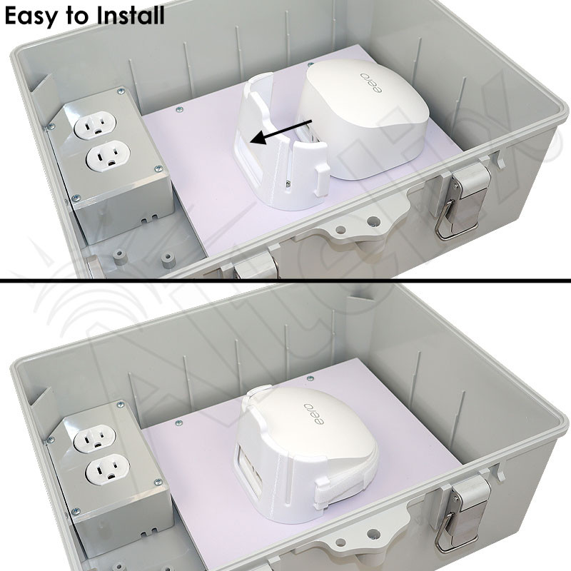 Altelix Weatherproof Vented WiFi Enclosure for Amazon eero® 6+