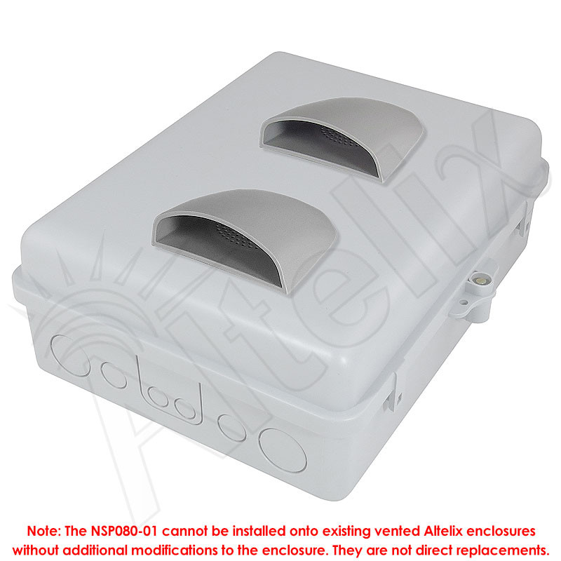 Polycarbonate Enclosure Vent/Fan Shroud with 80mm Fan Mount - Altelix