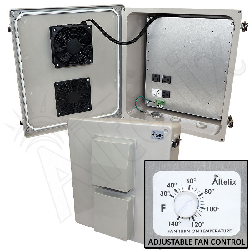 Altelix 14x12x6 Fiberglass Weatherproof Vented NEMA Enclosure with