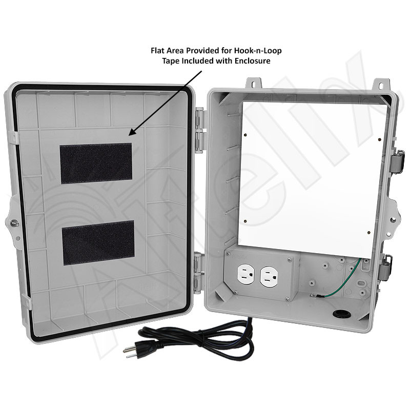 Altelix 14x11x7 NEMA 4X Polycarbonate Outdoor Enclosure with No
