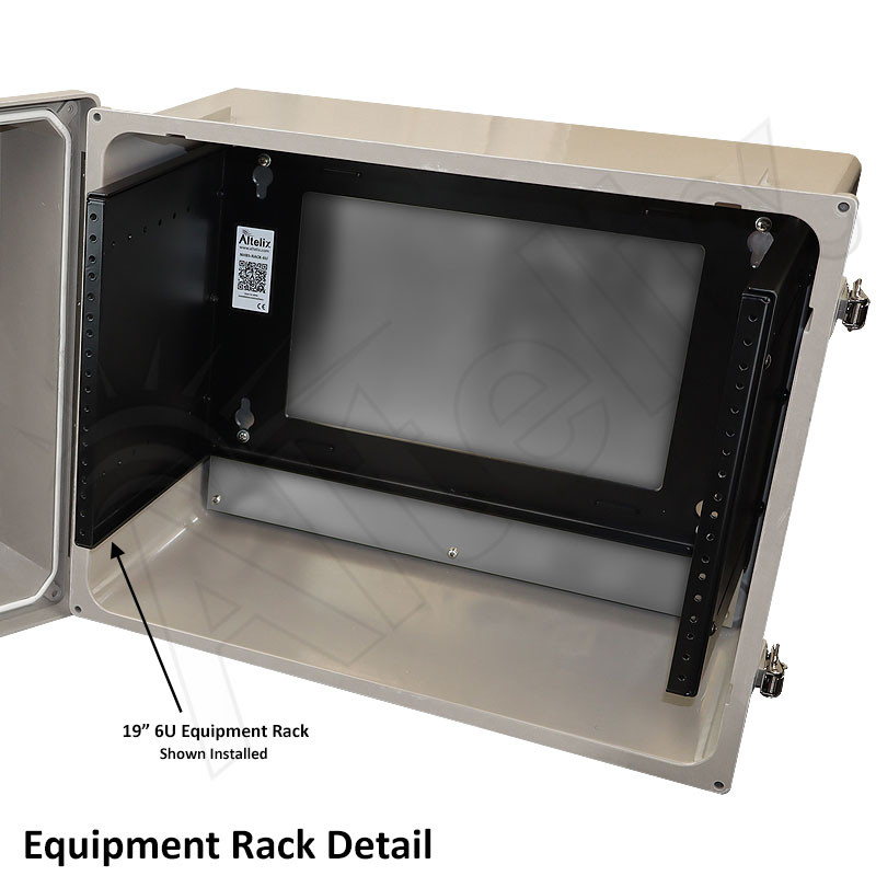 Altelix 16x20x12 Fiberglass Weatherproof NEMA 4X Enclosure with 19