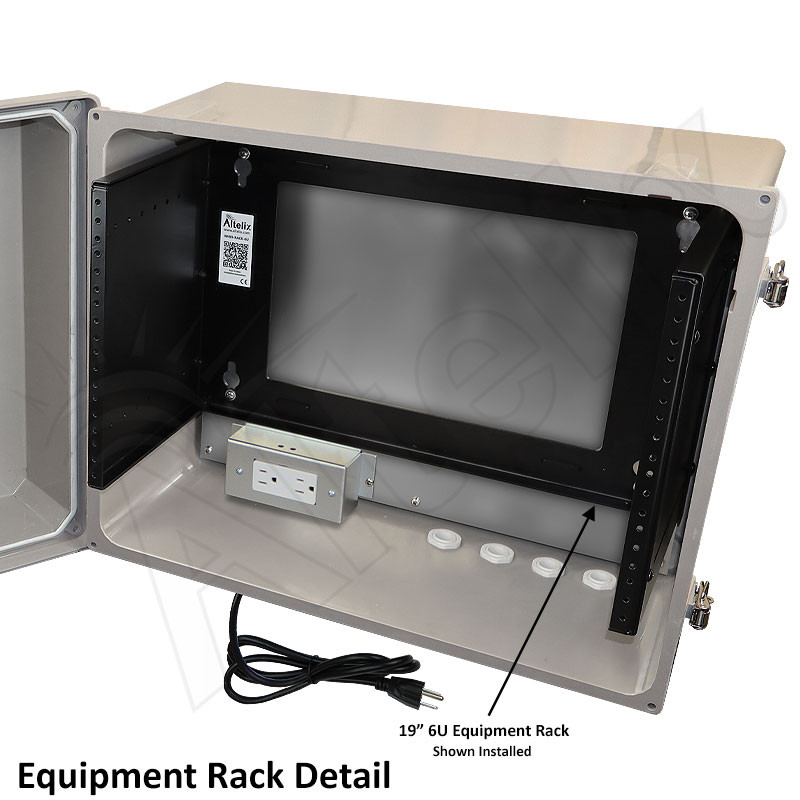 Altelix 16x20x12 Fiberglass Weatherproof NEMA Enclosure with 19