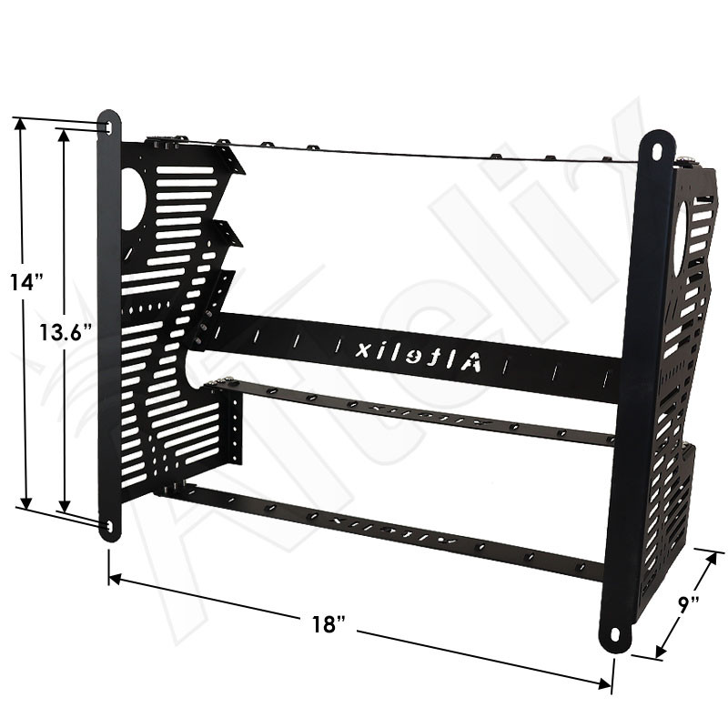 Altelix Space Saver 19” Wide Wall Mount Slanted Equipment Rack with 1U ...