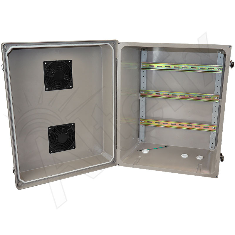 Altelix 20x16x12 Vented Industrial DIN Rail Fiberglass Enclosure