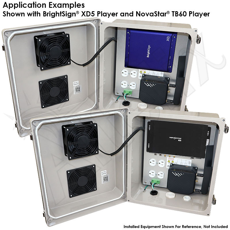 Altelix 14x12x8 Fiberglass Weatherproof Vented & Heated NEMA