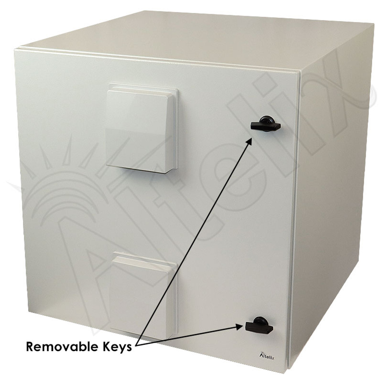 CQ 4+×3CQIJ Altelix 24x24x24 Steel Weatherproof NEMA Enclosure with Dual