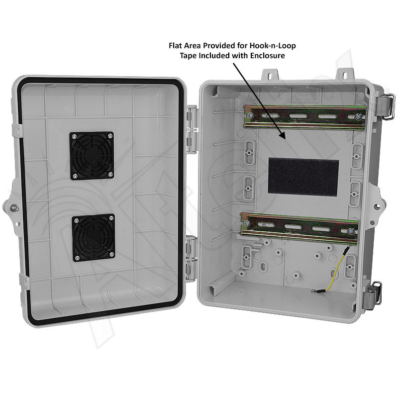 Altelix 12x9x7 Polycarbonate Vented DIN Rail Enclosure