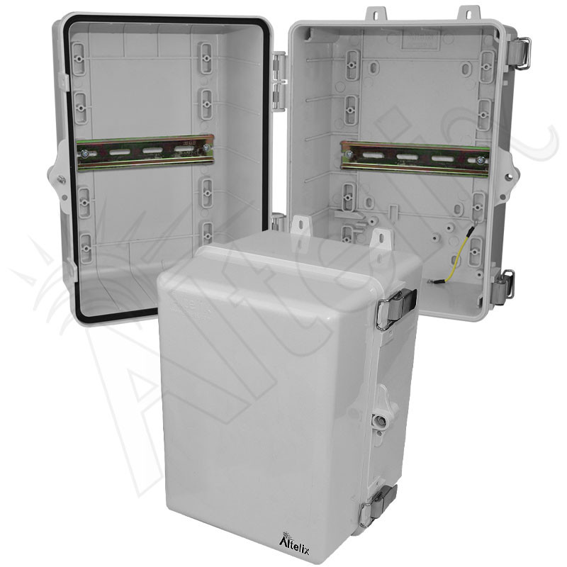 Altelix 12x9x9 NEMA 4X Polycarbonate DIN Rail Enclosure