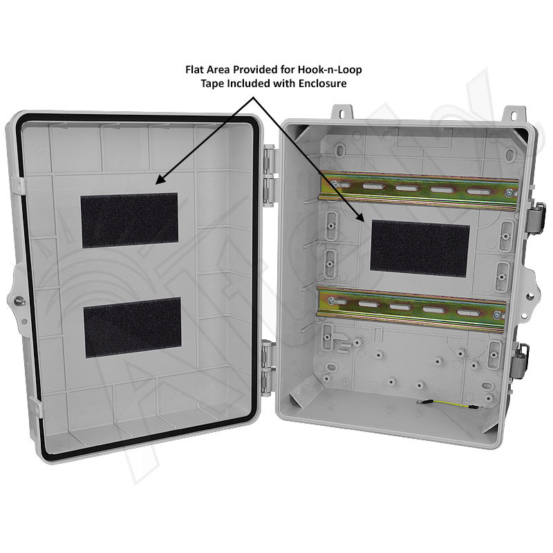 Altelix 14x11x7 NEMA 4X Polycarbonate DIN Rail Enclosure