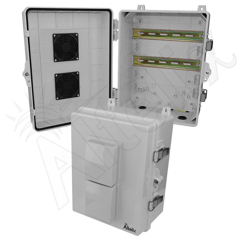 Altelix 14x11x7 Polycarbonate + ABS Vented DIN Rail Enclosure